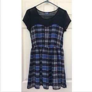 Keds Womens Junior Dress  Blue and White Plaid